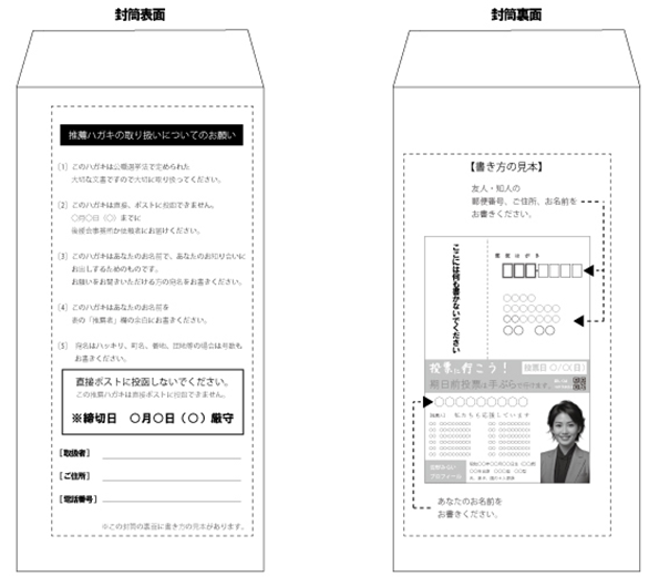 公選ハガキ用封筒"